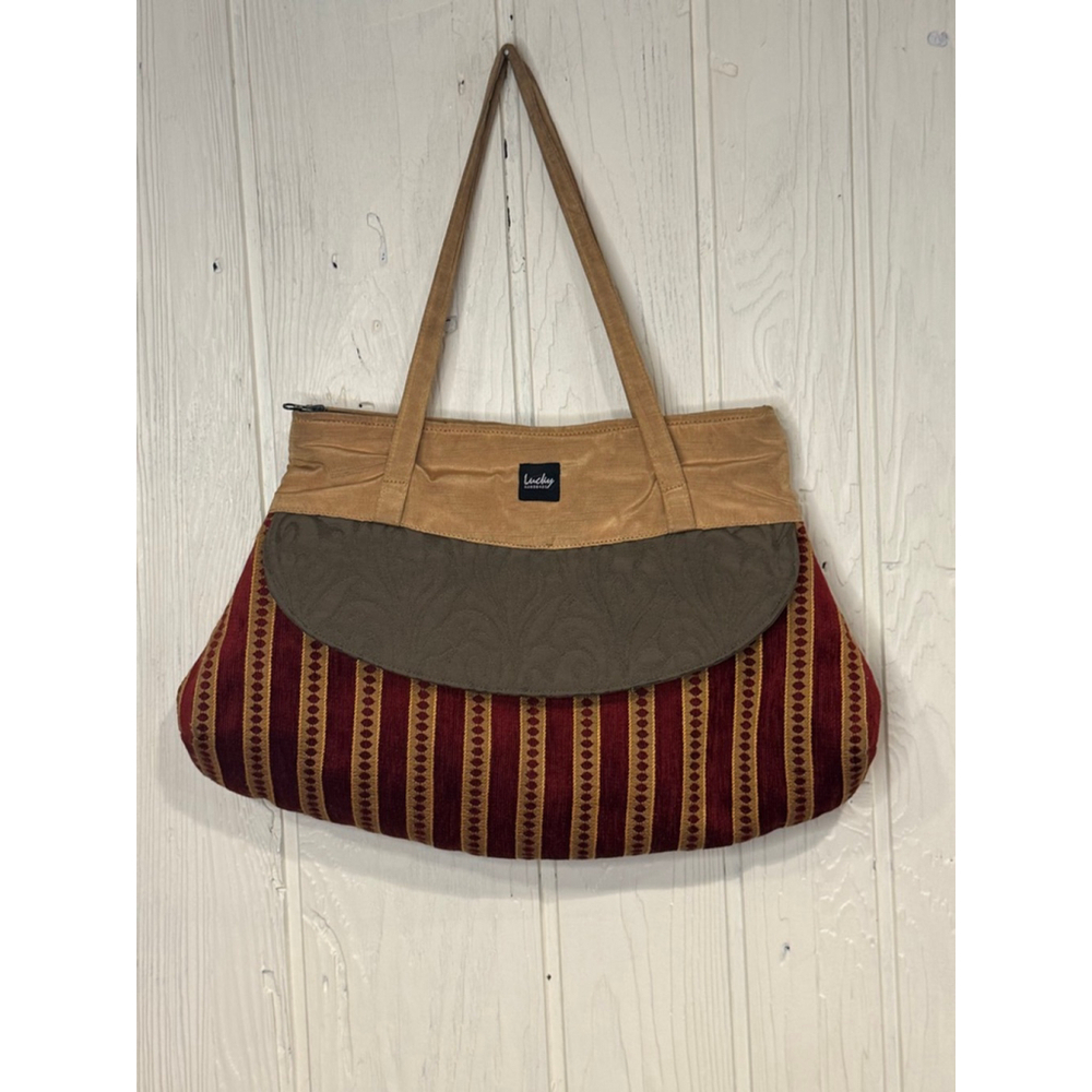 Women's Lucky Handbags Shoulder Bag One Size Red and Brown